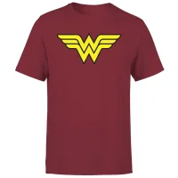 Justice League Wonder Woman Logo Men's T-Shirt - Burgundy