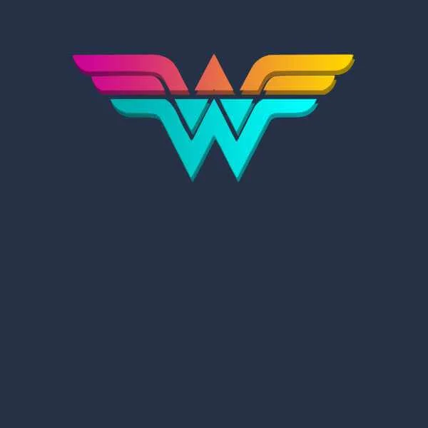 Justice League Neon Wonder Woman Men's T-Shirt - Navy