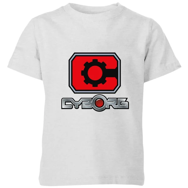 Justice League Cyborg Logo Kids' T-Shirt - Grey