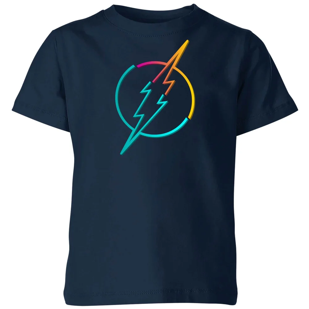 Justice League Neon Flash Kids' T-Shirt - Navy - 3-4 Years Image 1