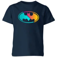 Justice League Neon Batman Kids' T-Shirt - Navy - undefined undefined