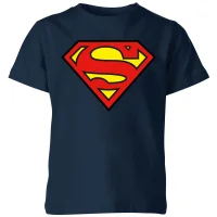 Justice League Superman Logo Kids' T-Shirt - Navy - undefined undefined