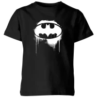 Justice League Graffiti Batman Kids' T-Shirt - Black - undefined undefined