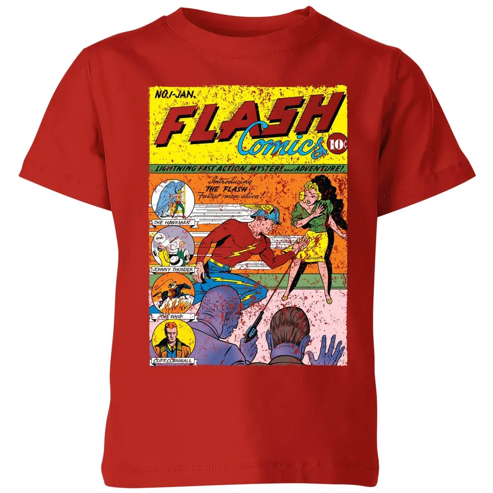 Justice League The Flash Issue One Kids' T-Shirt - Red - 3-4 Years Image 1