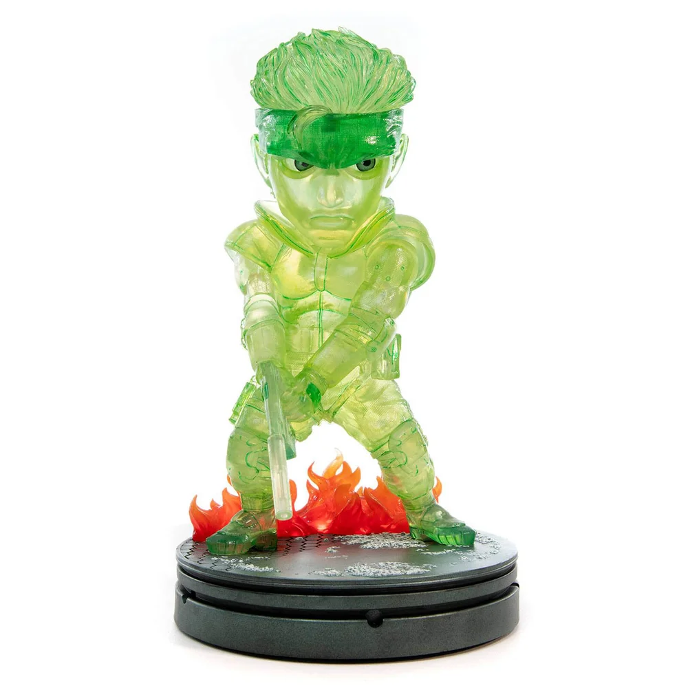 First 4 Figures Metal Gear Solid PVC SD Statue Solid Snake Stealth Camouflage Neon Green Ver. 20 cm Image 1