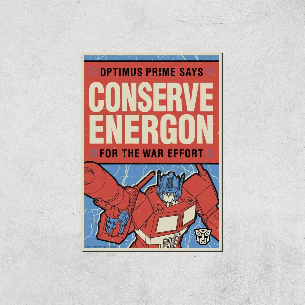 Transformers Conserve Energon Poster Art Print - A3 - Print Only Image 1
