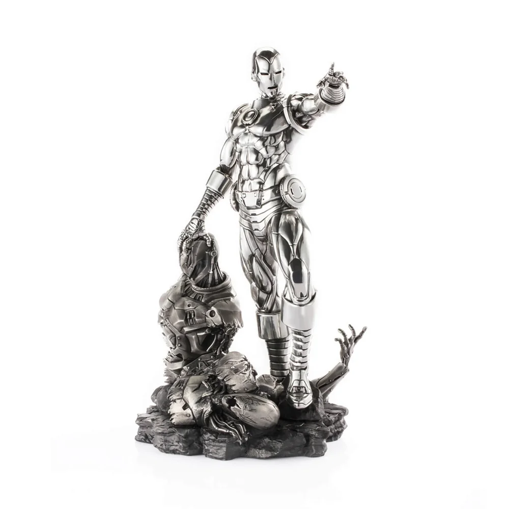 Royal Selangor Marvel Iron Man and Ultron Limited Edition Pewter Figurine 36cm Image 1
