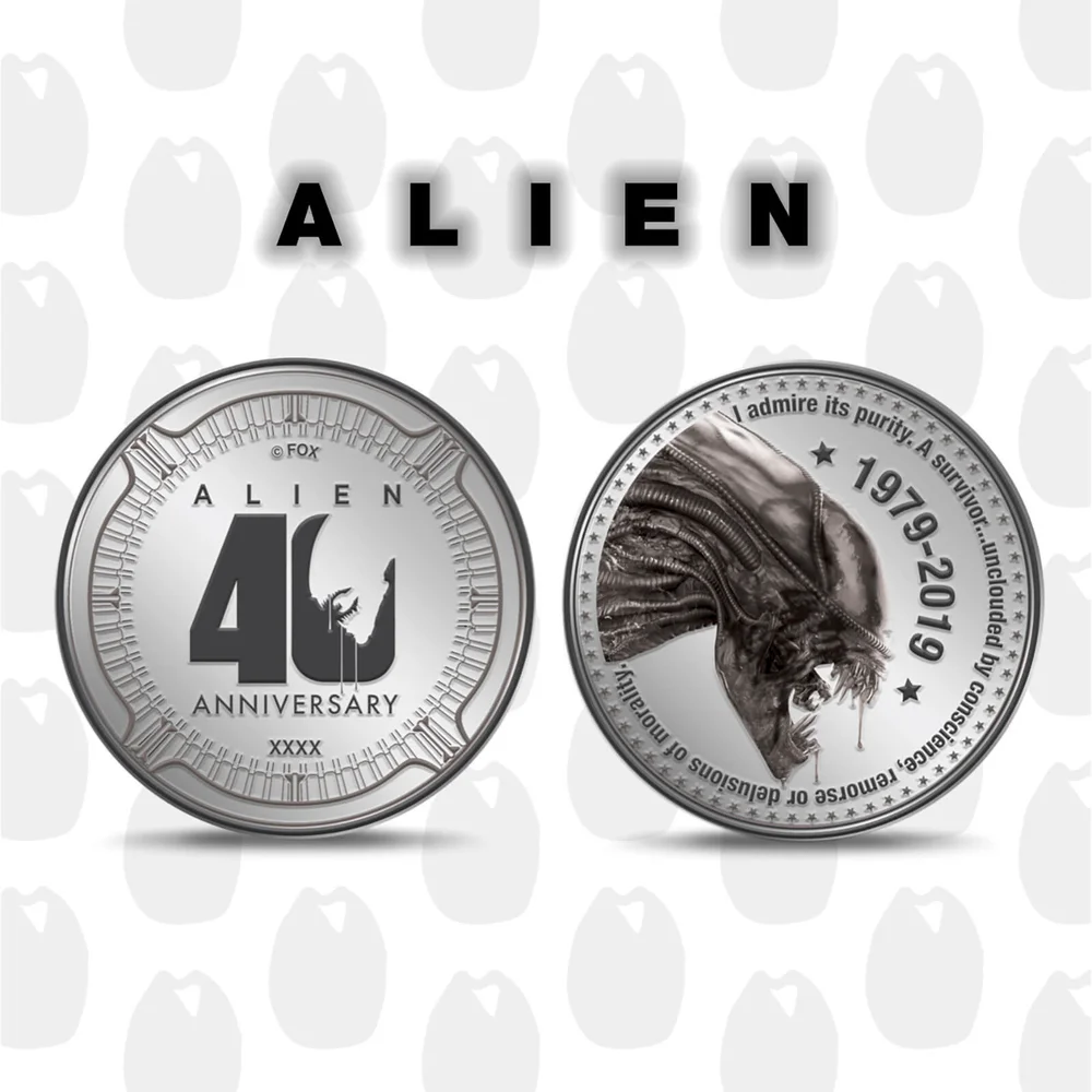 Alien '40th Anniversary' Collector's Limited Edition Coin: Silver Variant Image 1