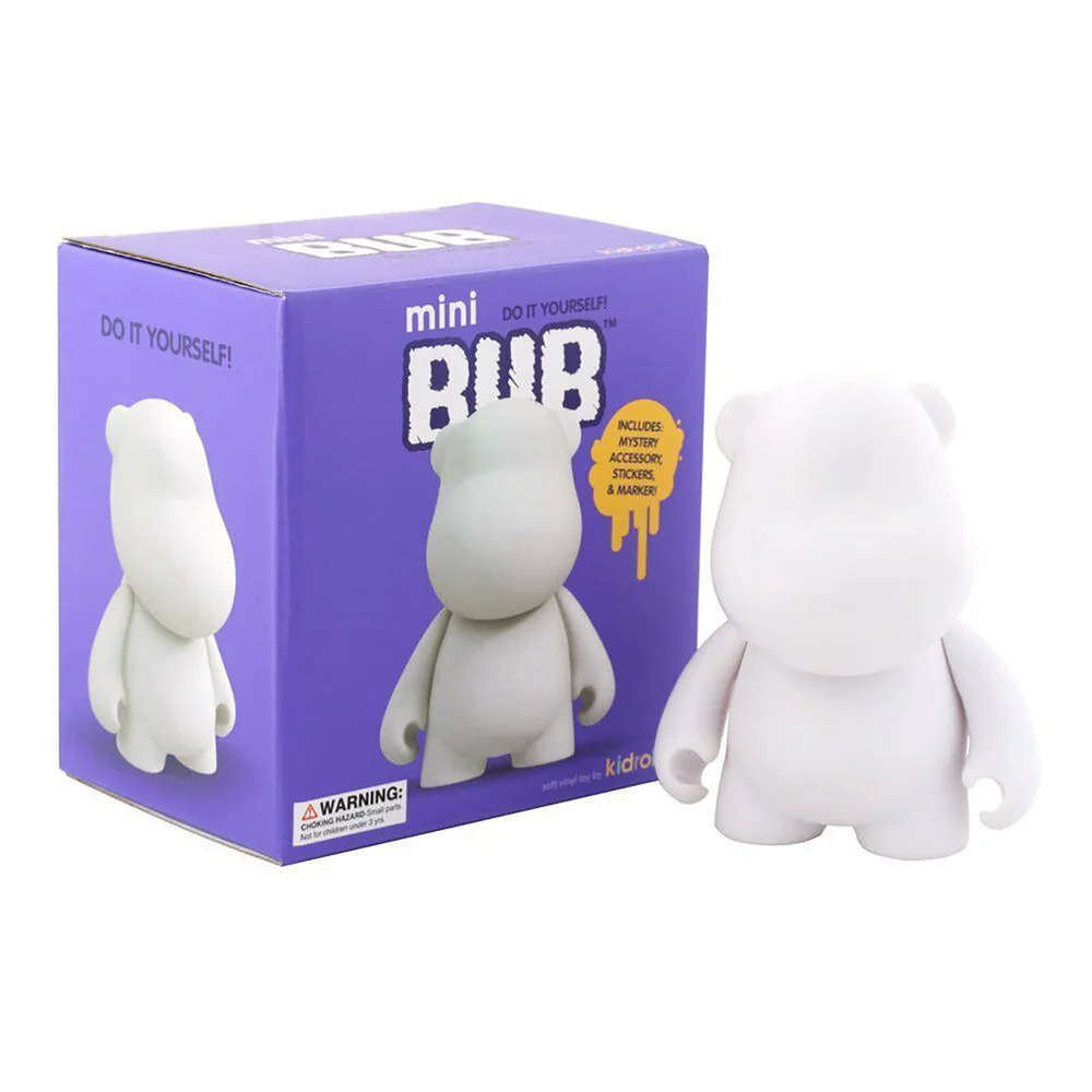 Kidrobot MunnyWorld Mini Bub 4"" Vinyl Figure White Image 1