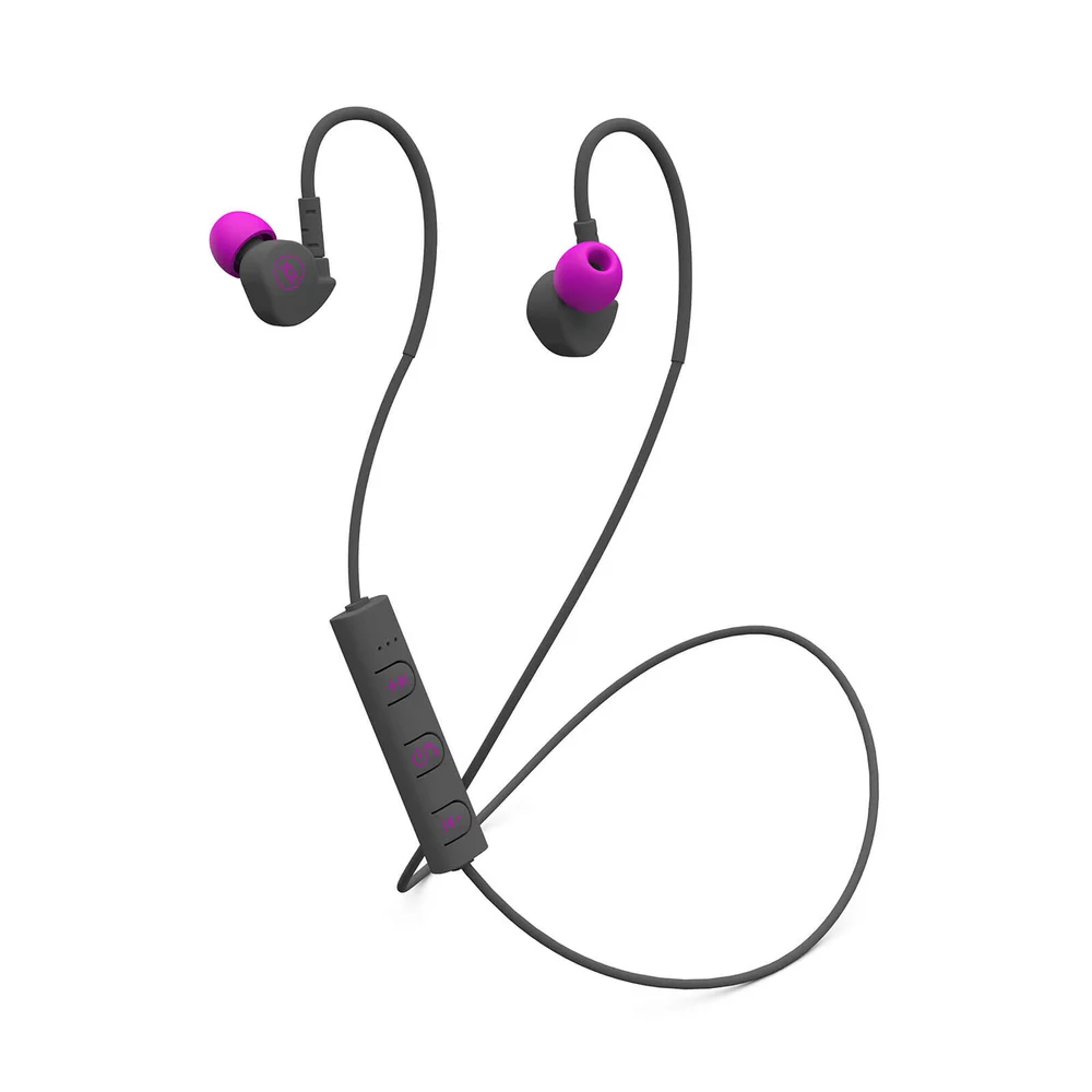 Mixx Memory Fit 1 Bluetooth Wireless Sports Earphones - Pink Image 1
