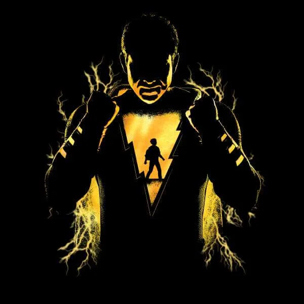 Shazam Lightning Silhouette Hoodie - Black