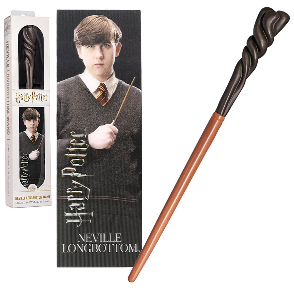 Neville Longbottom 30cm PVC Wand with Prismatic Bookmark Image 1