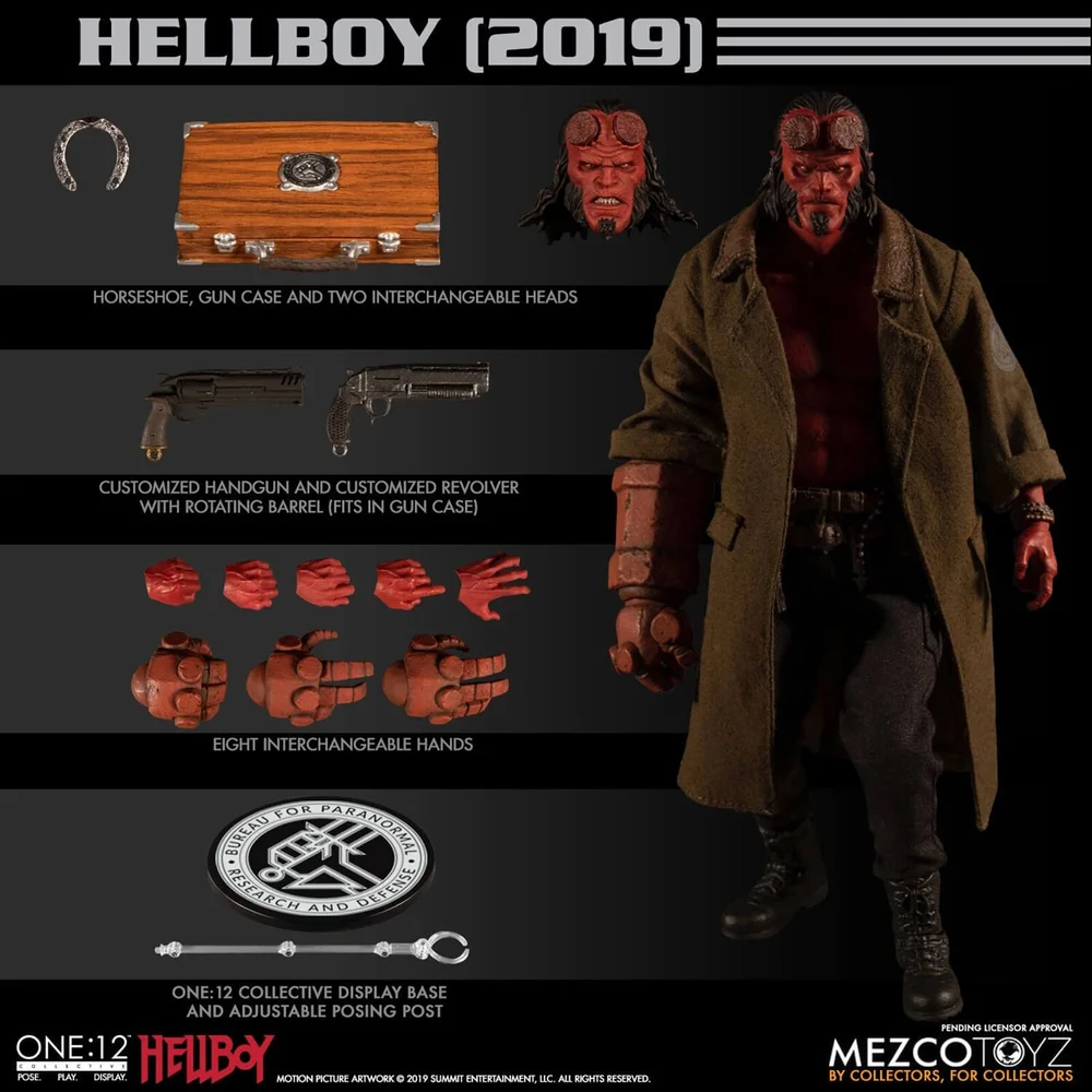 Mezco One:12 Collective Hellboy (2019) Hellboy Action Figure Image 1