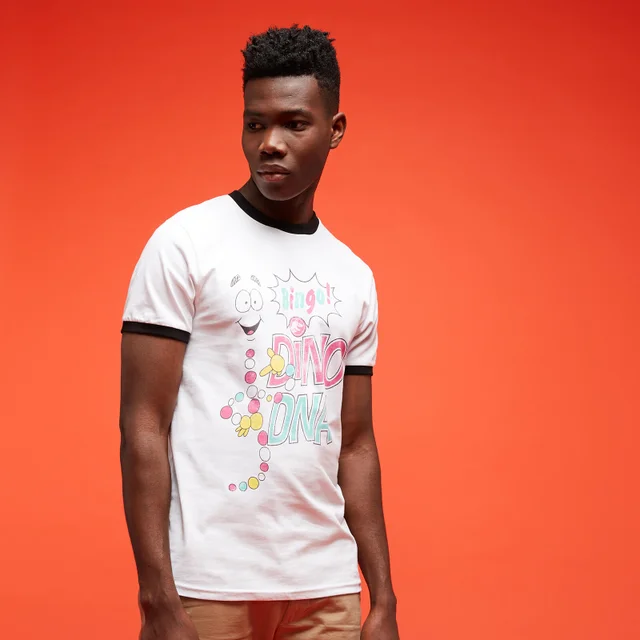 Jurassic Park Primal Mr. DNA Vintage Ringer T-Shirt - White/Black