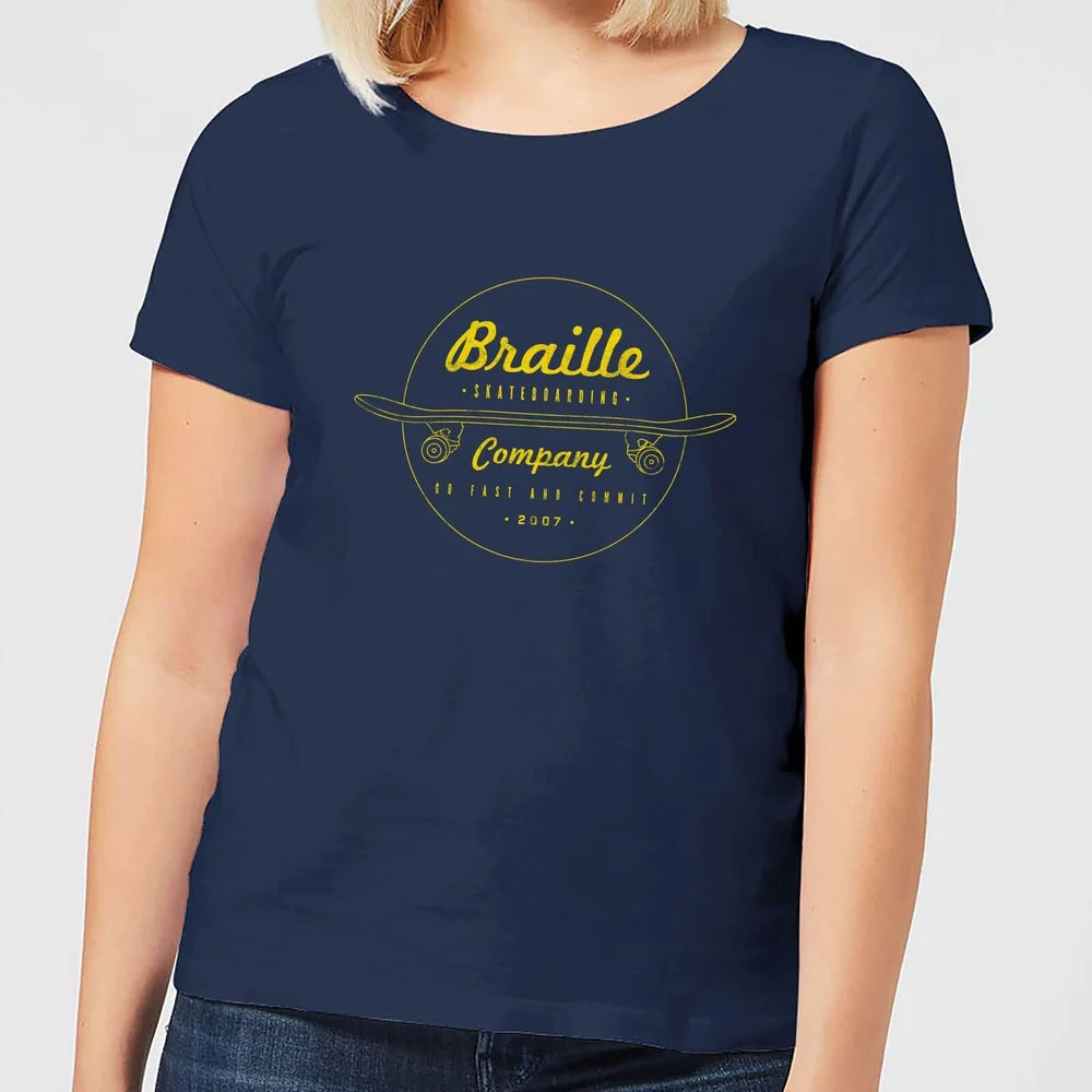Limited Edition Braille Skate Company Women's T-Shirt - Navy - S Image 1