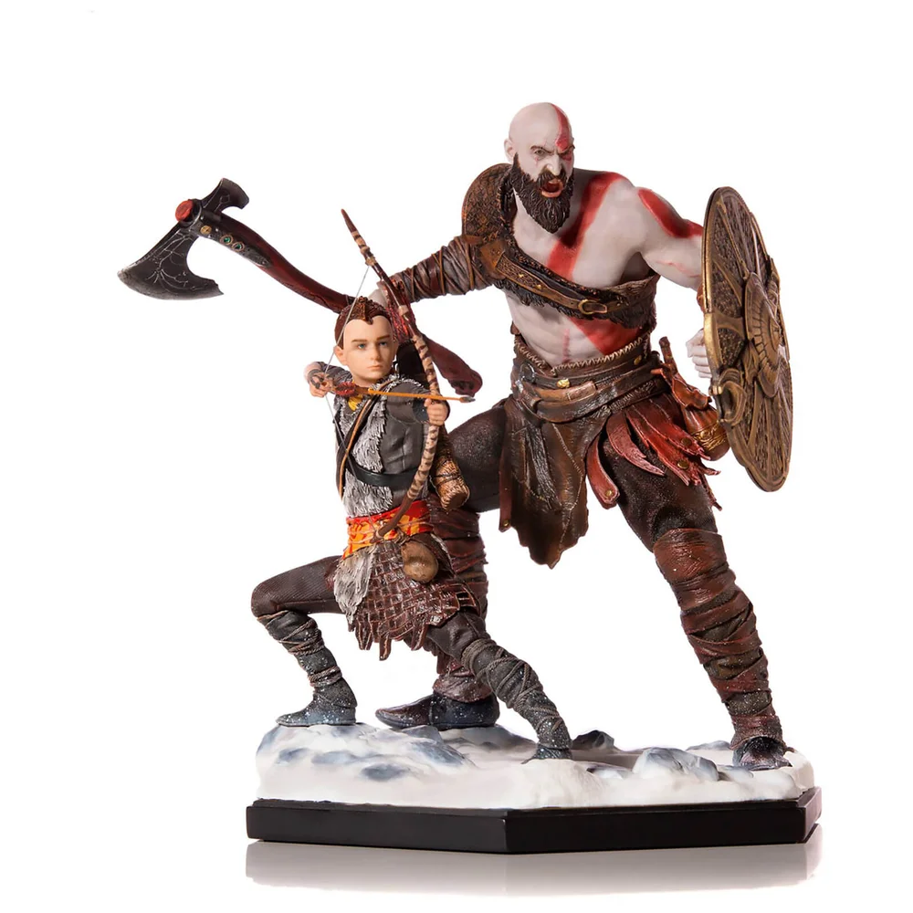 Iron Studios God of War Deluxe Art Scale Statue 1/10 Kratos & Atreus 20 cm Image 1