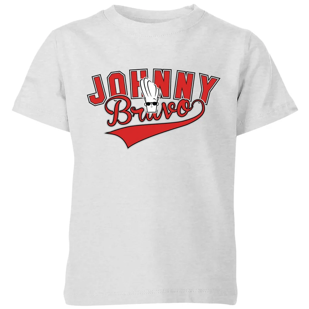 Cartoon Network Spin-Off Johnny Bravo Varsity Kids' T-Shirt - Grey - 3-4 Years - Grey Image 1