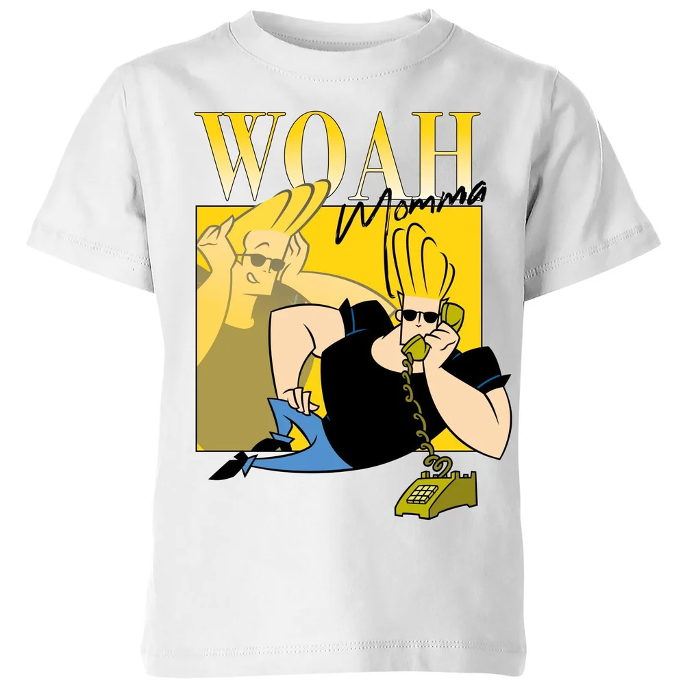 Cartoon Network Spin-Off Johnny Bravo 90s Photoshoot Kids' T-Shirt - White - 3-4 Years Image 1