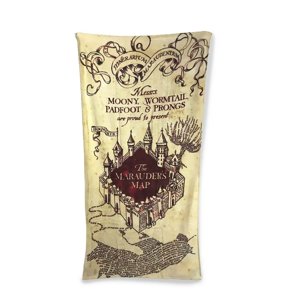 Harry Potter Marauder's Map Towel 75cm x 150cm Image 1