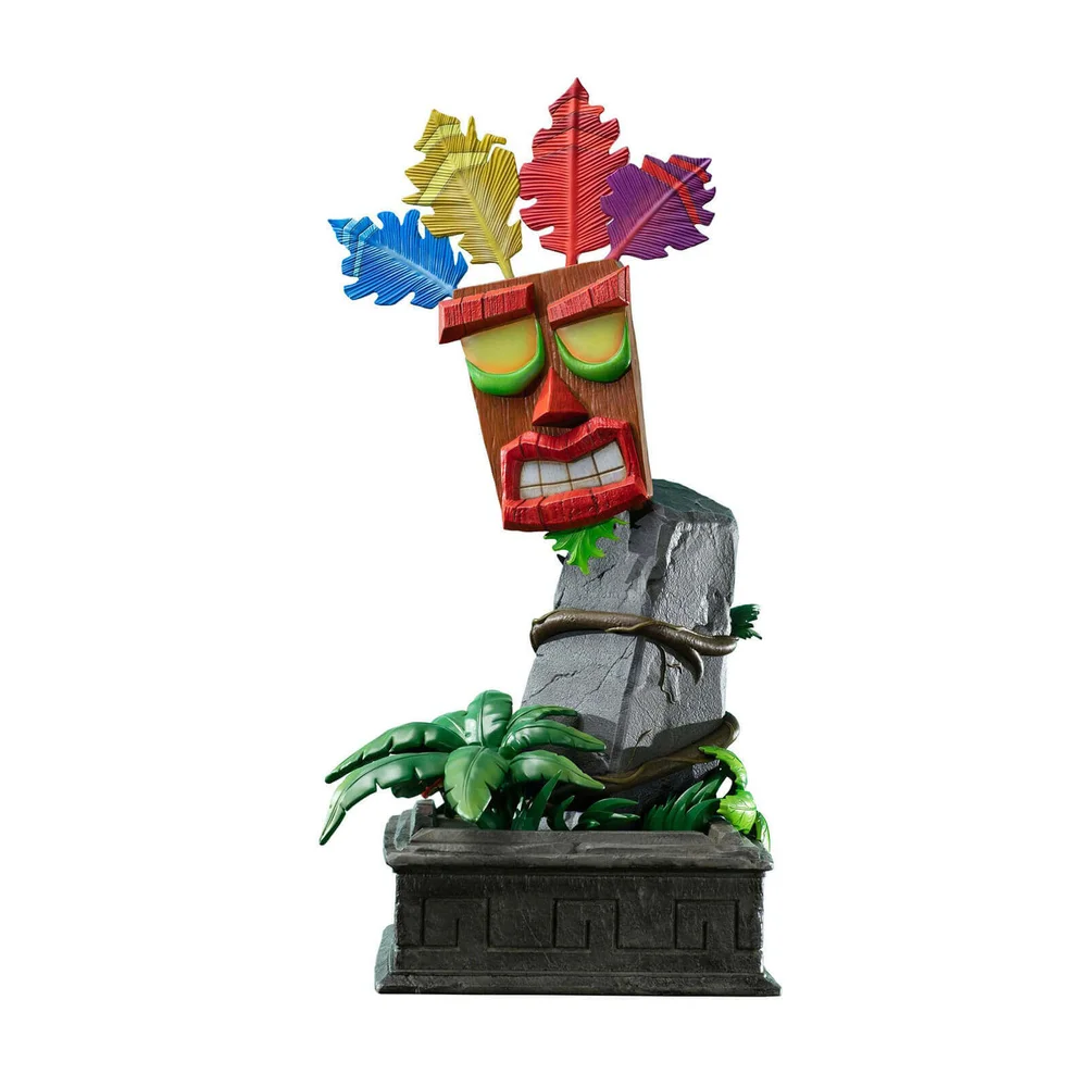 First 4 Figures Crash Bandicoot Statue Mini Aku Aku Mask (40cm) Image 1