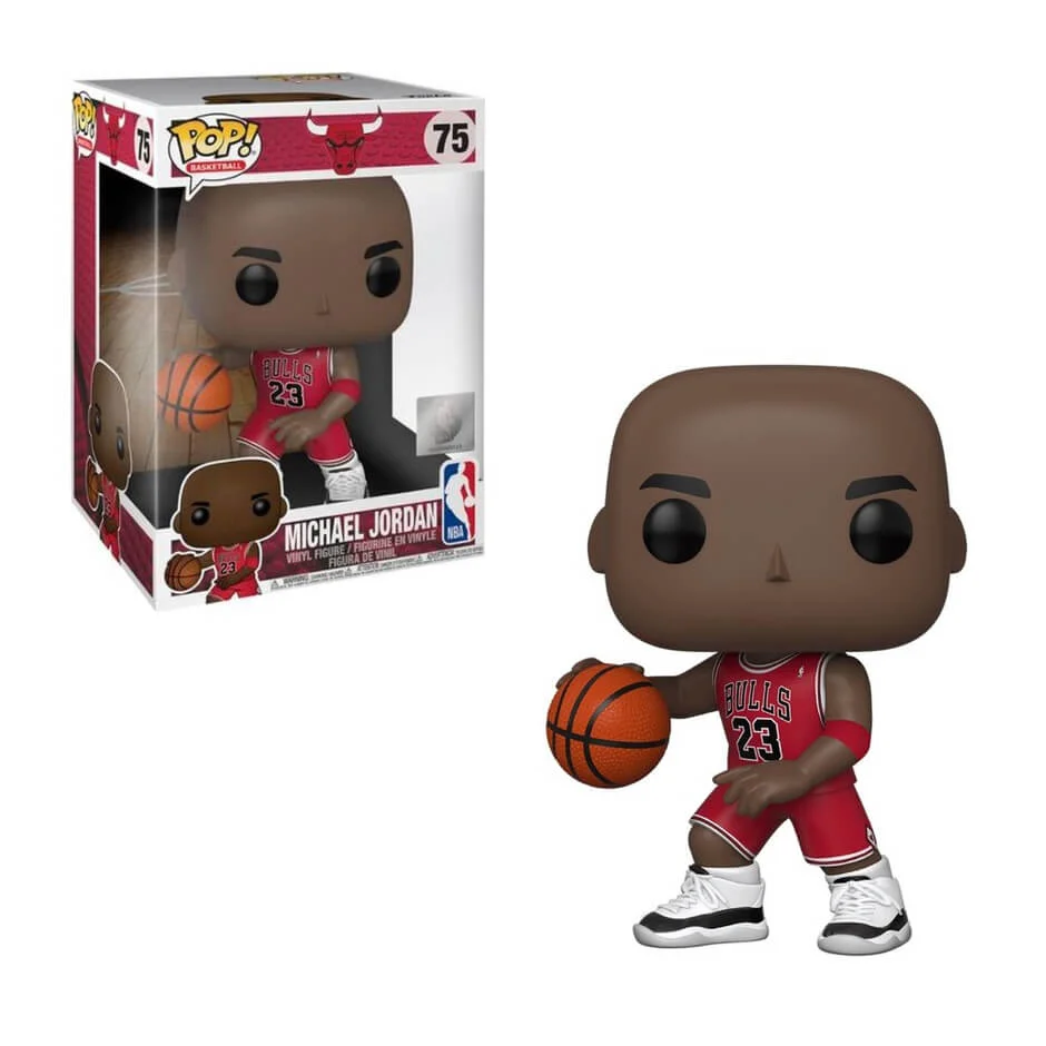 NBA Chicago Bulls Michael Jordan (Red Jersey) 10-Inch Pop! Vinyl Figure Image 1