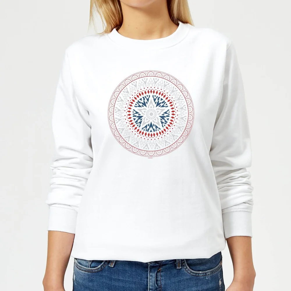 Marvel Captain America Oriental Shield Women's Sweatshirt - White - XS Image 1