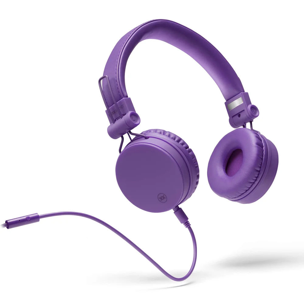 Mixx OX1 Wired 3.5m Stereo Headphones - Purple Image 1