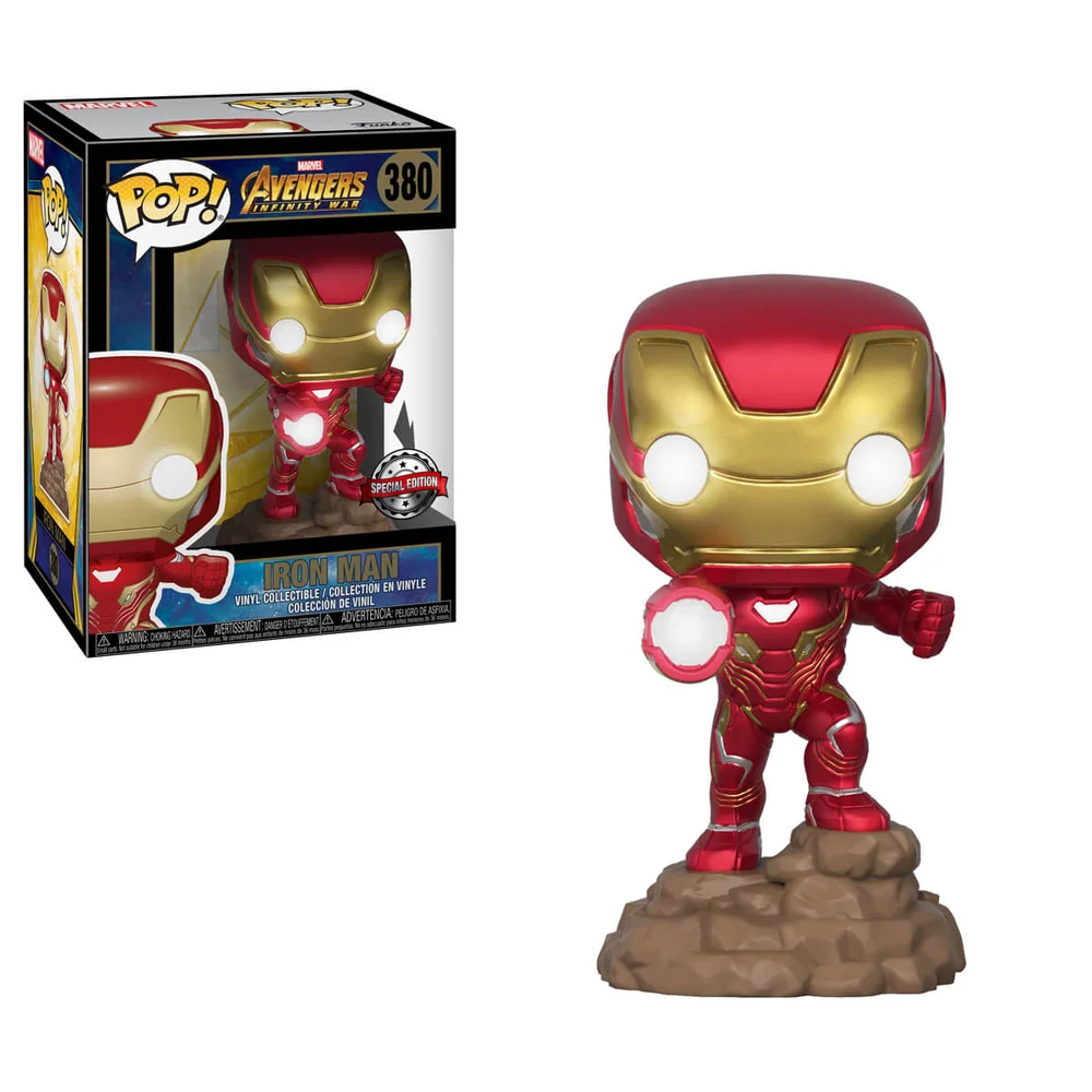 Marvel Avengers: Infinity War Iron Man (Light Up) EXC Pop! Vinyl Figure Image 1