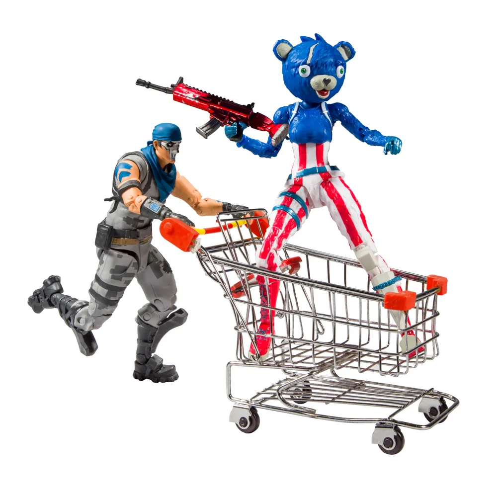 McFarlane Toys Fortnite Shopping Cart Pack With War Paint and Fireworks Team Leader Image 1