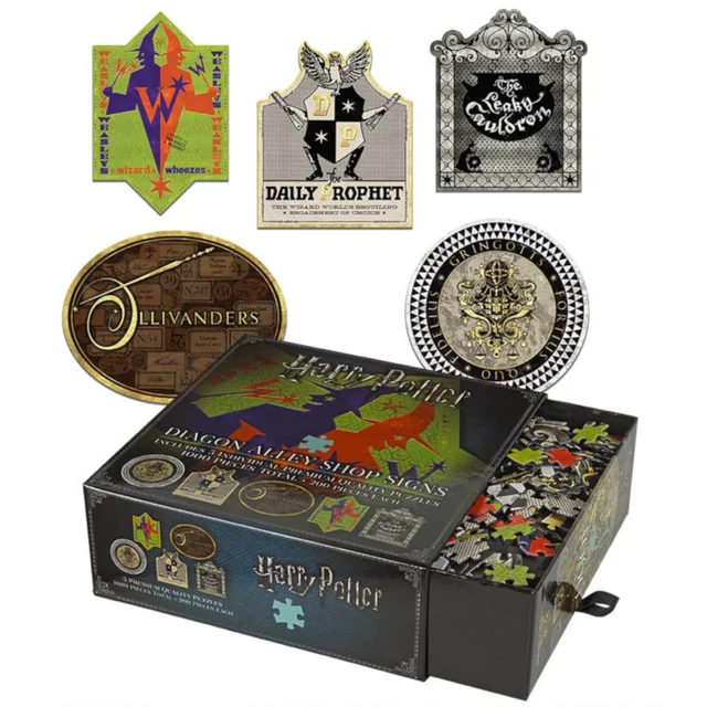 Diagon Alley Shop Signs 5 individual 200 piece sign puzzles
