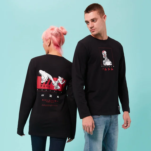 Street Fighter Arcade Dhalsim Long Sleeved Unisex T-Shirt - Black