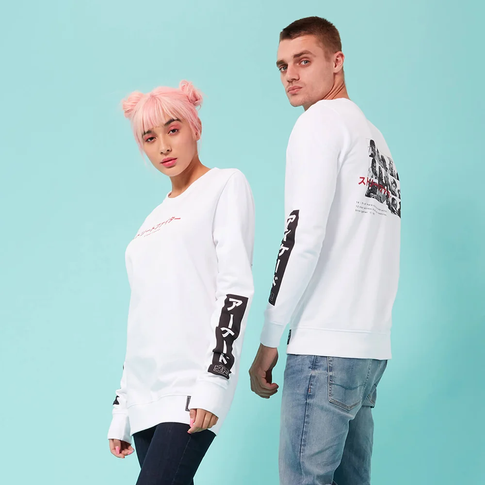 Street Fighter Arcade Line Up Unisex Sweatshirt - White - L - White Image 1