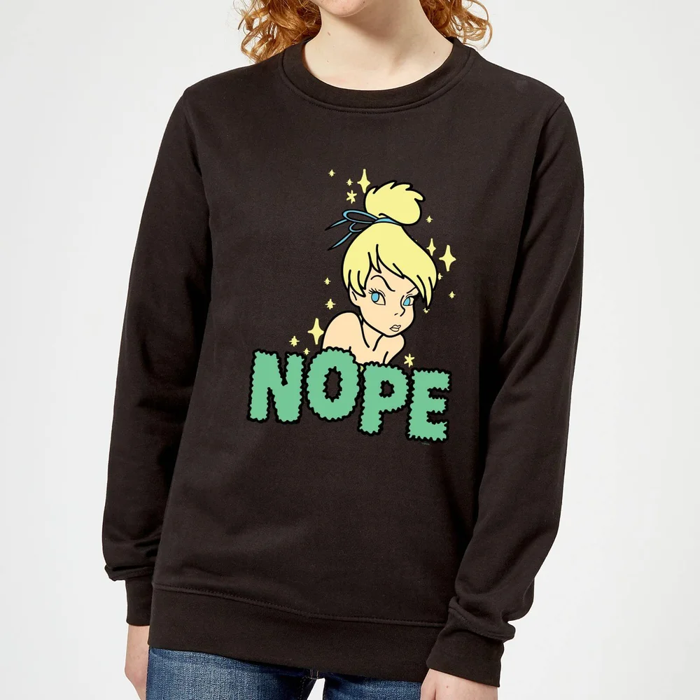 Disney Peter Pan Tinkerbell Nope Women's Sweatshirt - Black - XS Image 1