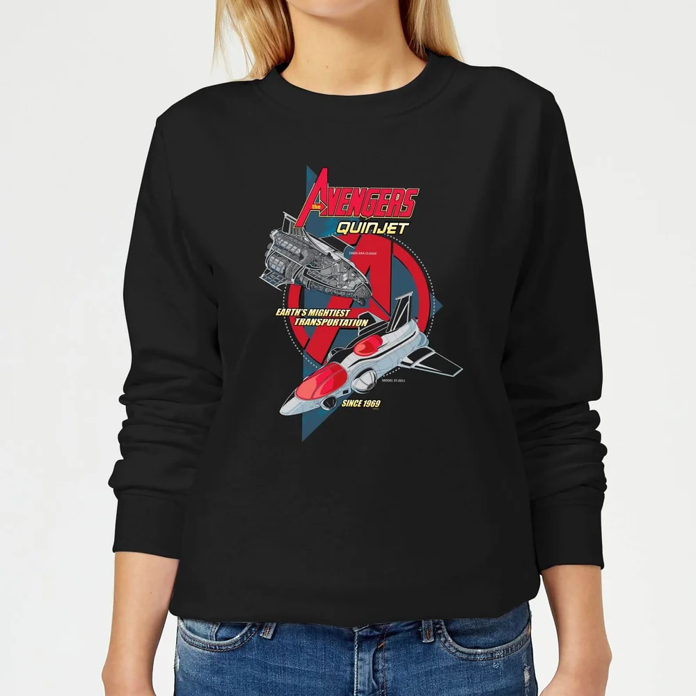 Marvel The Avengers Quinjet Women's Sweatshirt - Black - XS Image 1