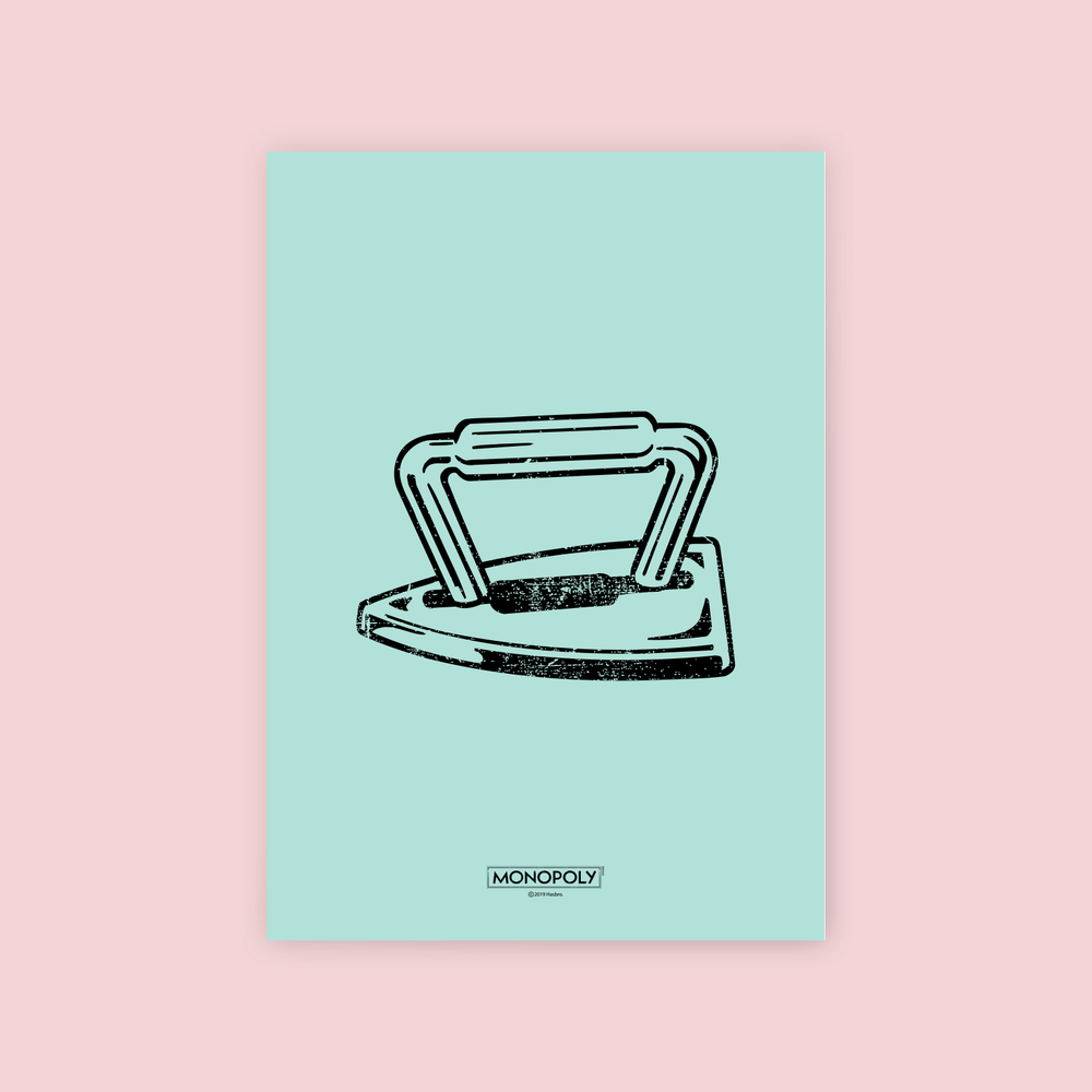 Monopoly Iron Letterpress Art Print - A4 Image 1