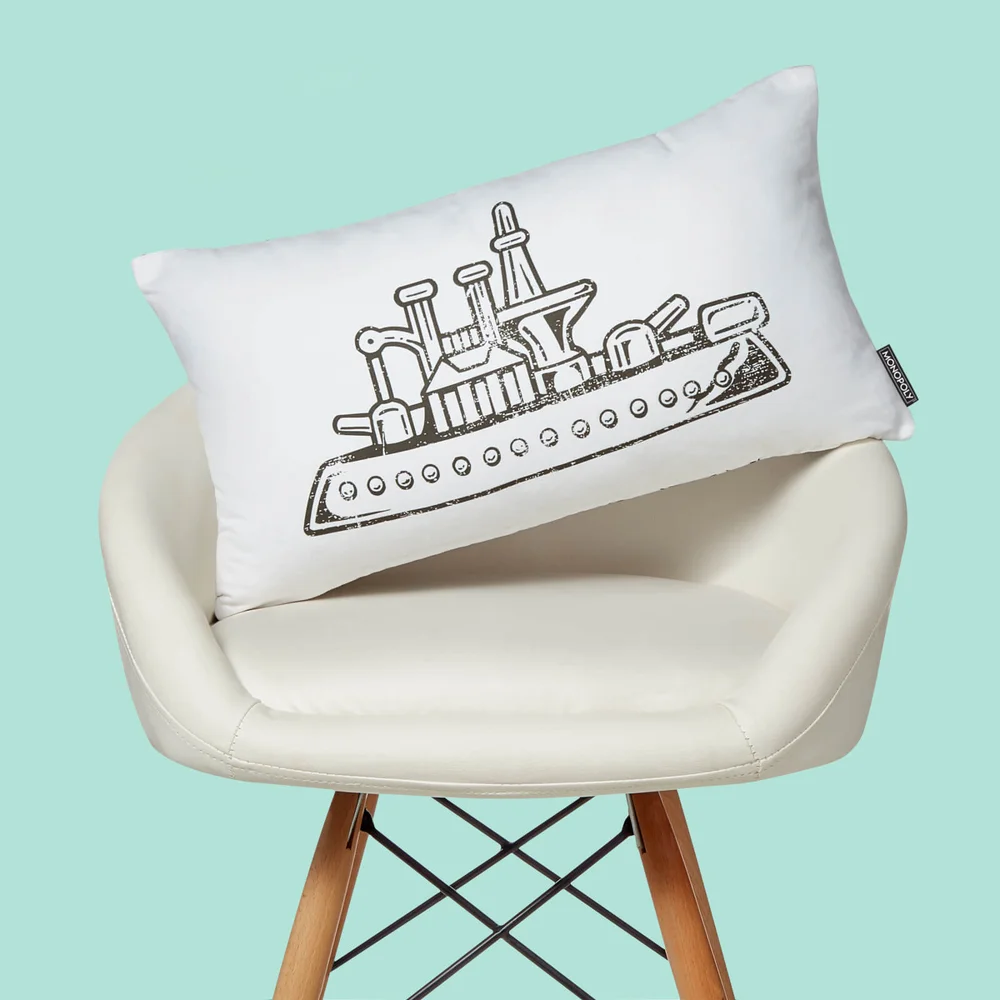 Monopoly Ship Rectangular Cushion - 30x50cm - Soft Touch Image 1