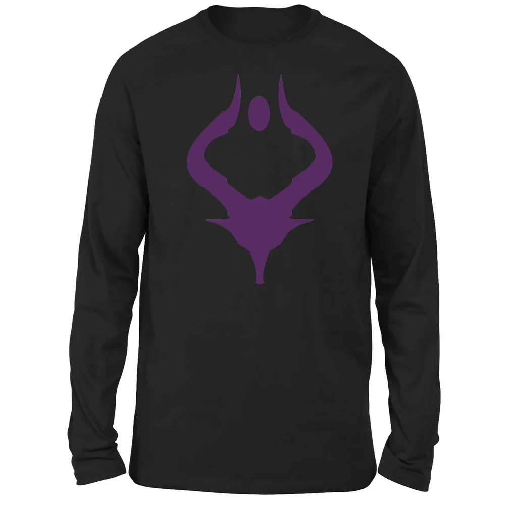 Magic The Gathering Bolas Purple Silhouette Men's Longsleeve T-Shirt - Black - S Image 1