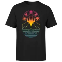 Magic The Gathering Colour Linework Design Men's T-Shirt - Black