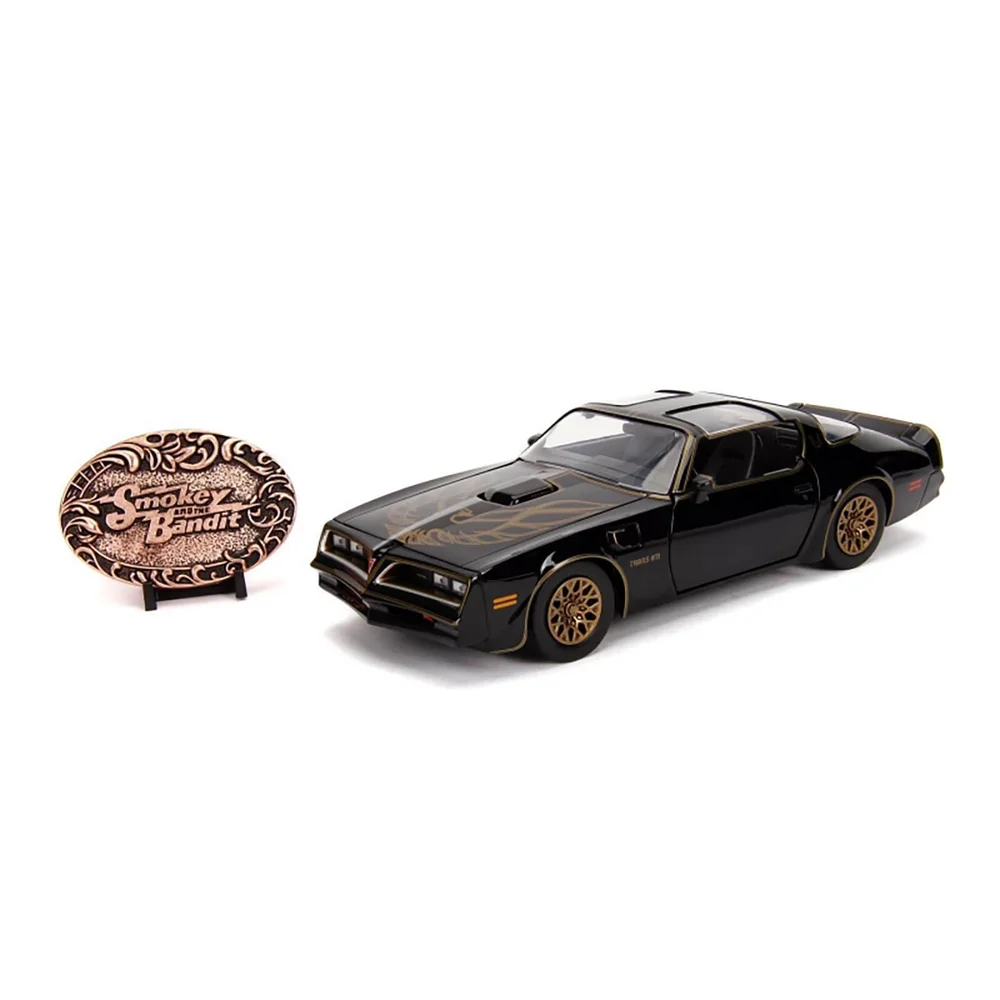 Jada Die Cast 1:24 Smokey and The Bandit Firebird and Bandit Belt Buckle Image 1
