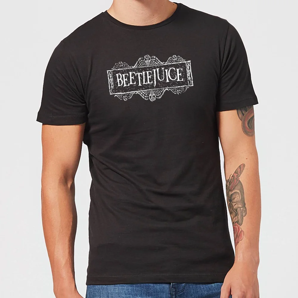 Beetlejuice White Logo Unisex T-Shirt - Black - S - Black Image 1