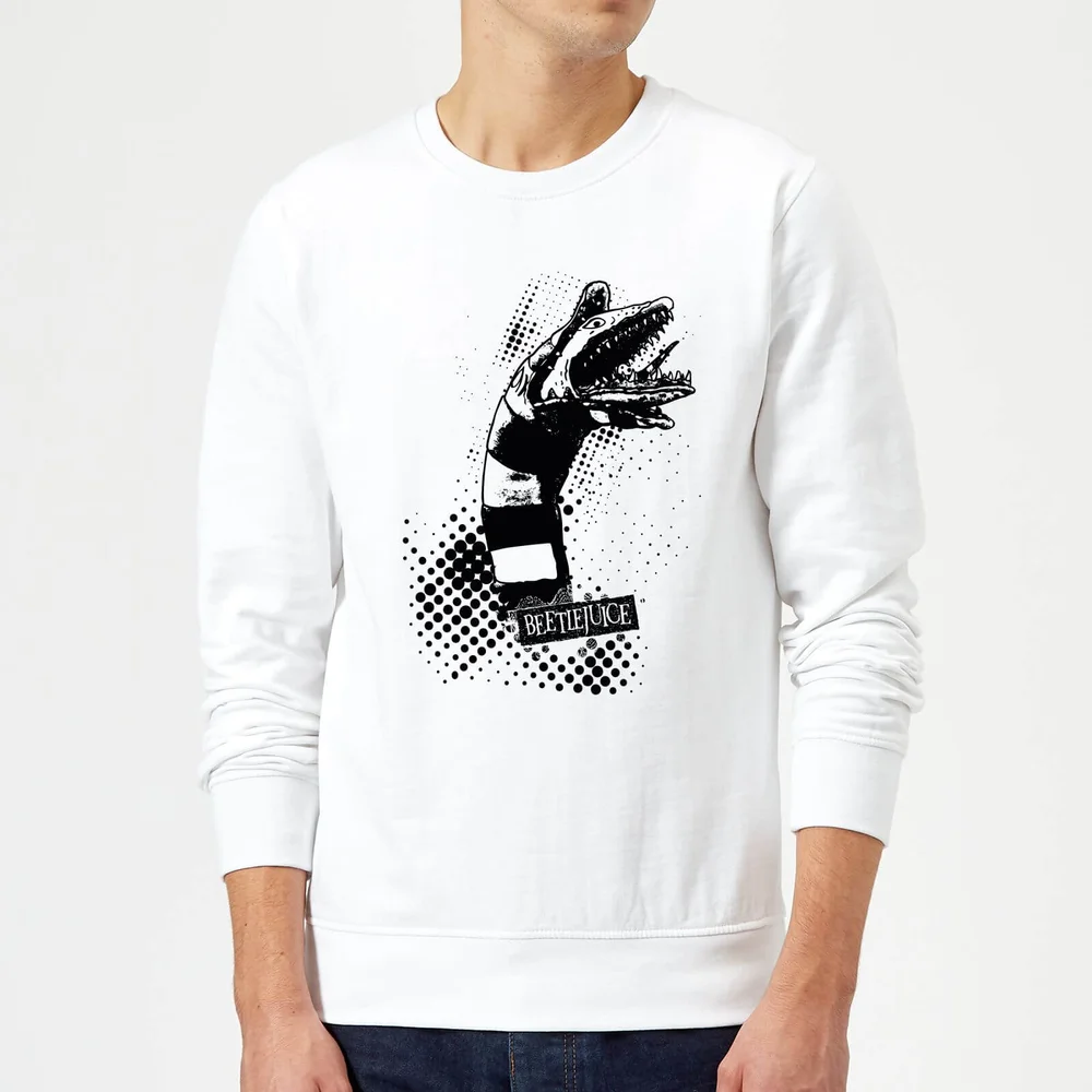 Beetlejuice Sandworm Attack Sweatshirt - White - S - White Image 1