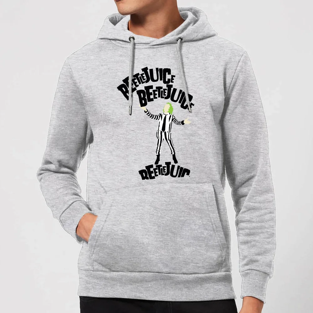 Beetlejuice Beetlejuice Beetlejuice Hoodie - Grey - S - Grey Image 1