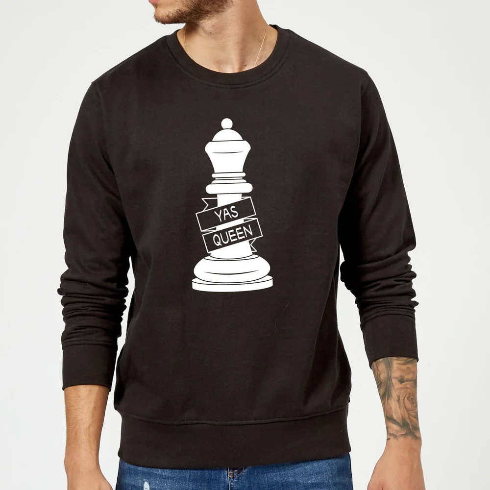 Queen Chess Piece Yas Queen Sweatshirt - Black - S - Black Image 1