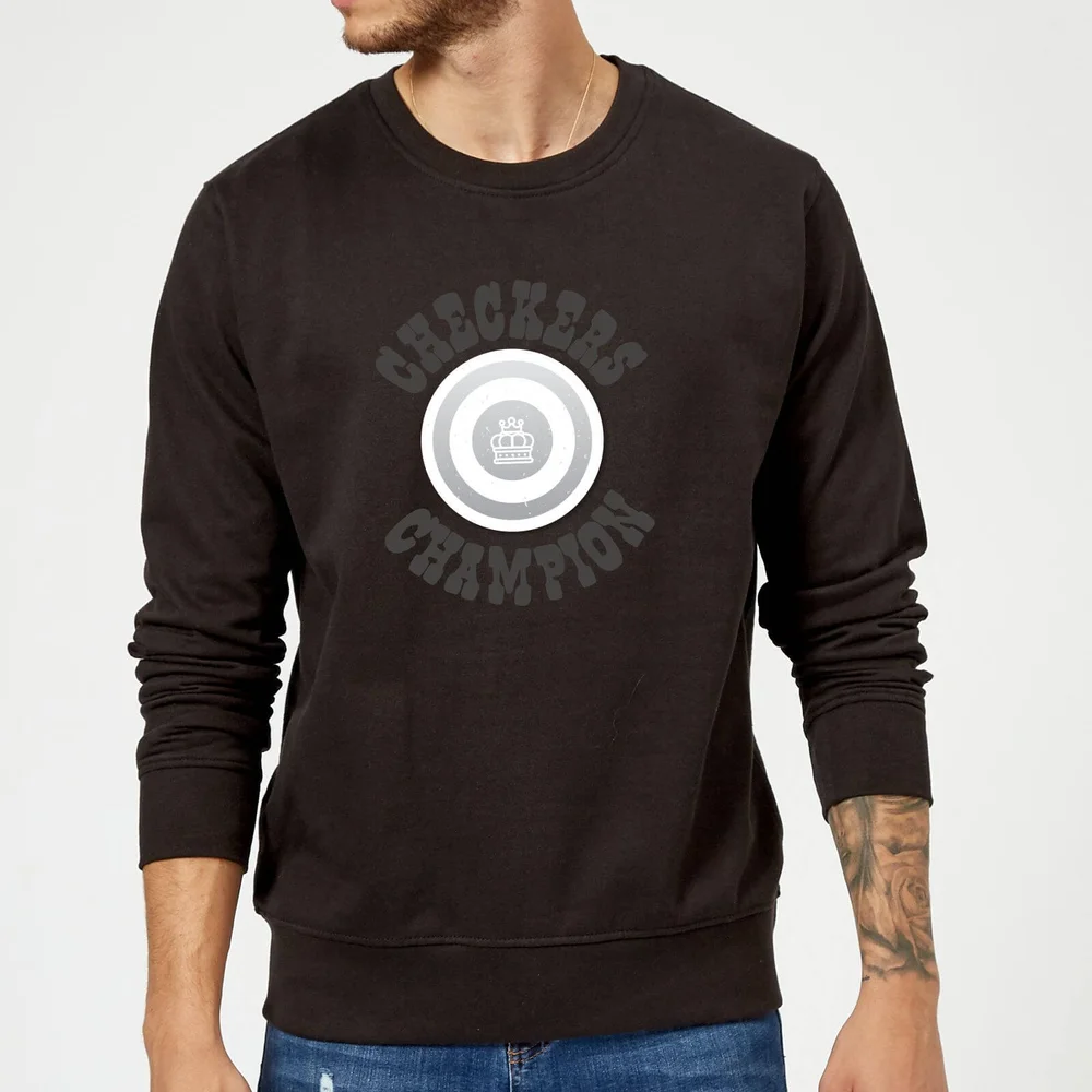Checkers Champion White Checker Sweatshirt - Black - S - Black Image 1