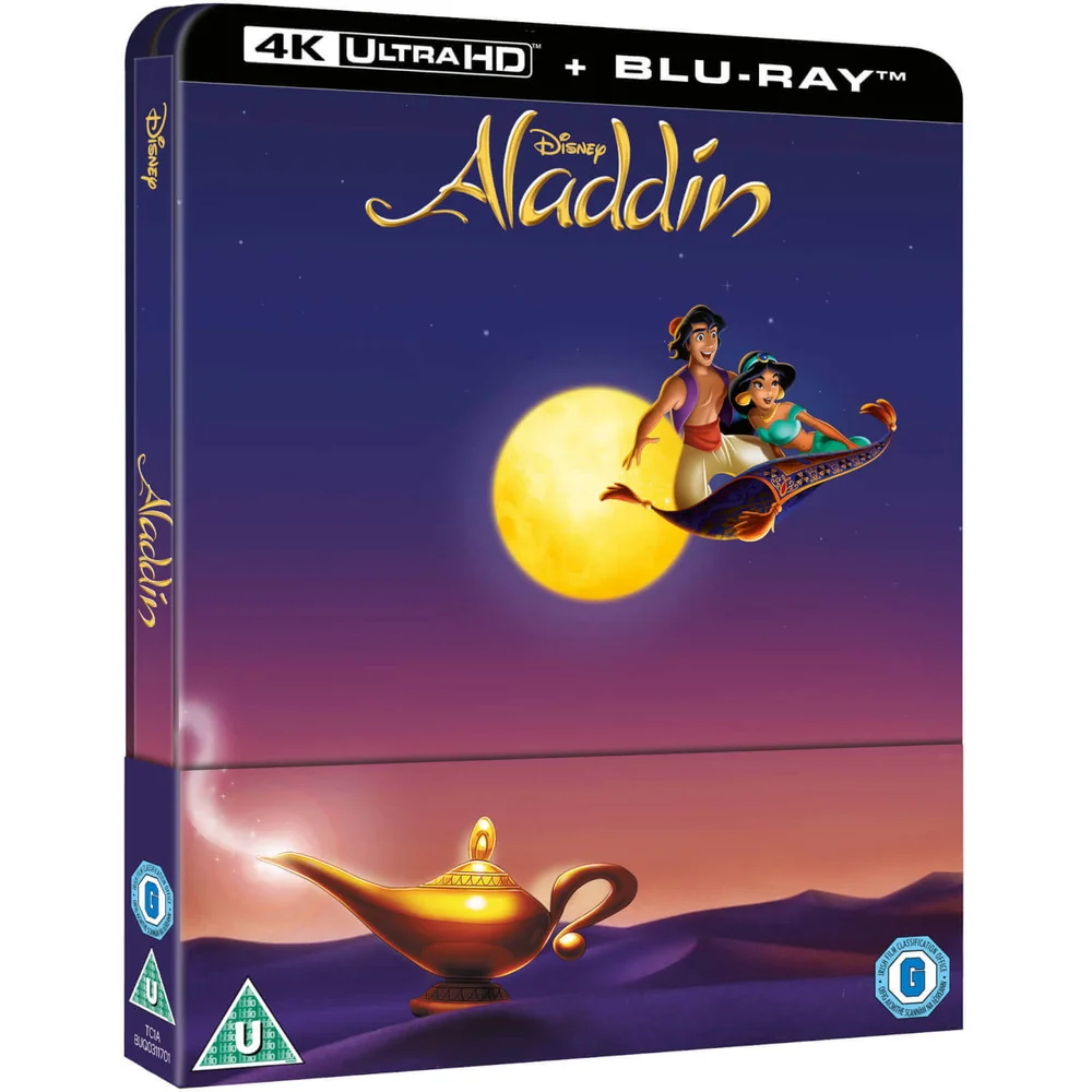 Aladdin (Animation) – 4K Ultra HD Zavvi Exclusive Steelbook (Includes 2D Blu-ray) Image 1