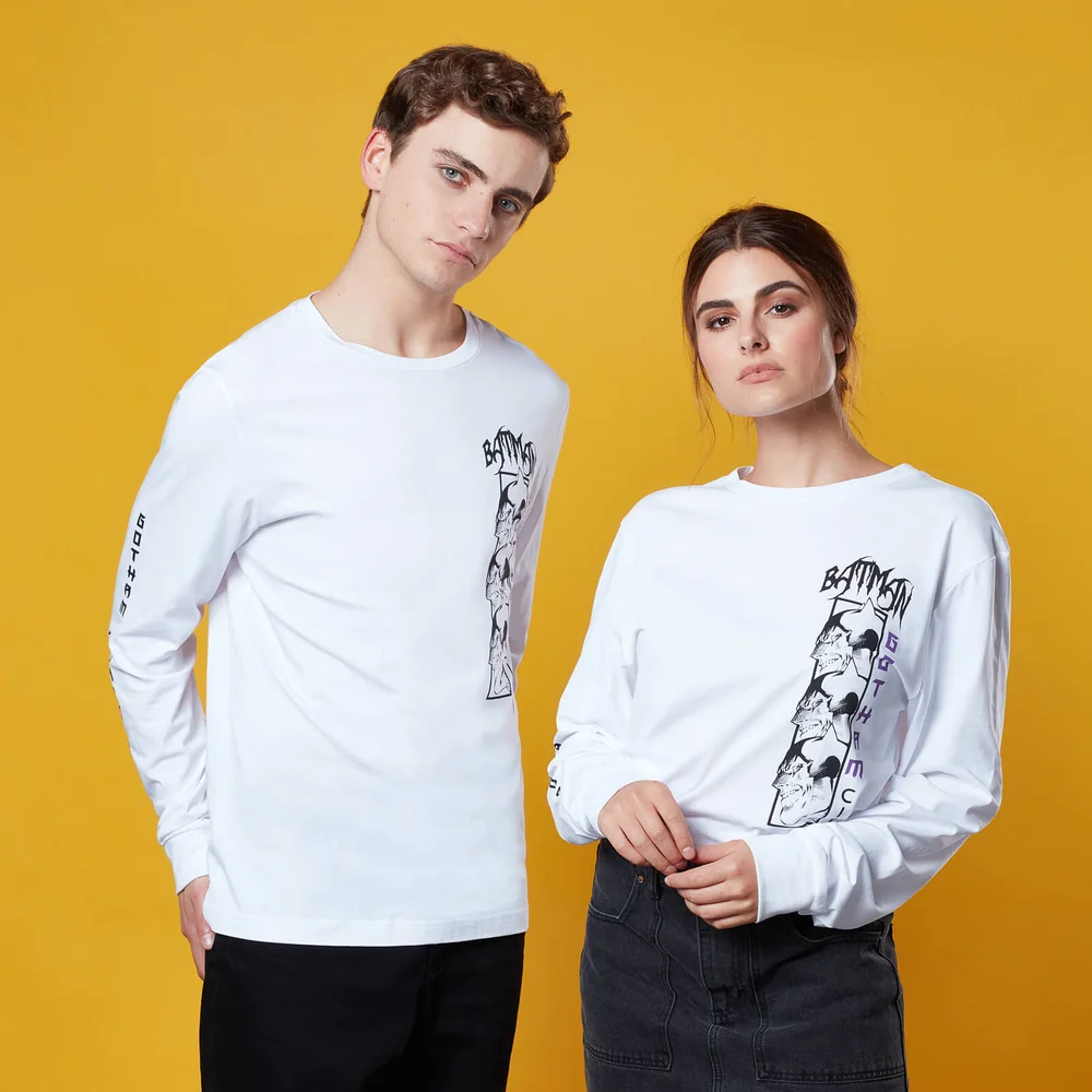 Gotham Guardian Panel Long Sleeved T-Shirt - White - XS Image 1