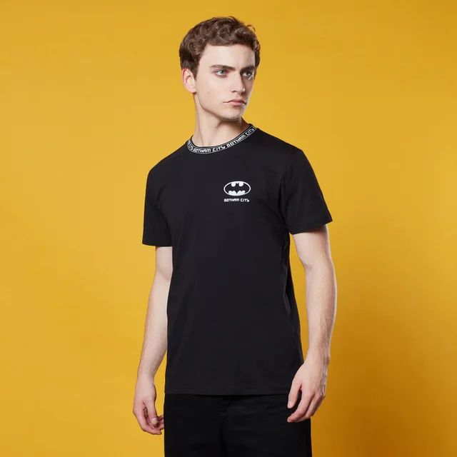 Batman Neck Ribbed T-Shirt - Black
