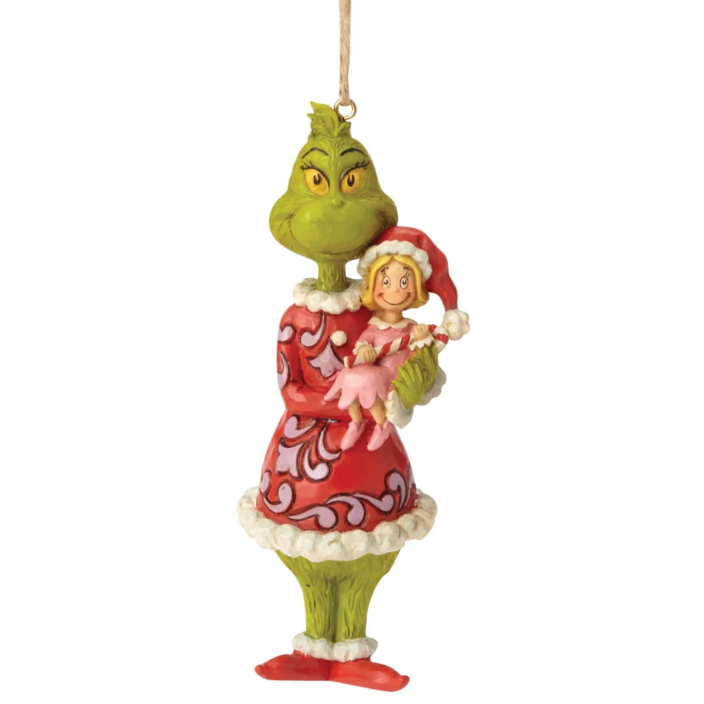 The Grinch By Jim Shore Grinch Holding Cindy (Hanging Ornament) Image 1