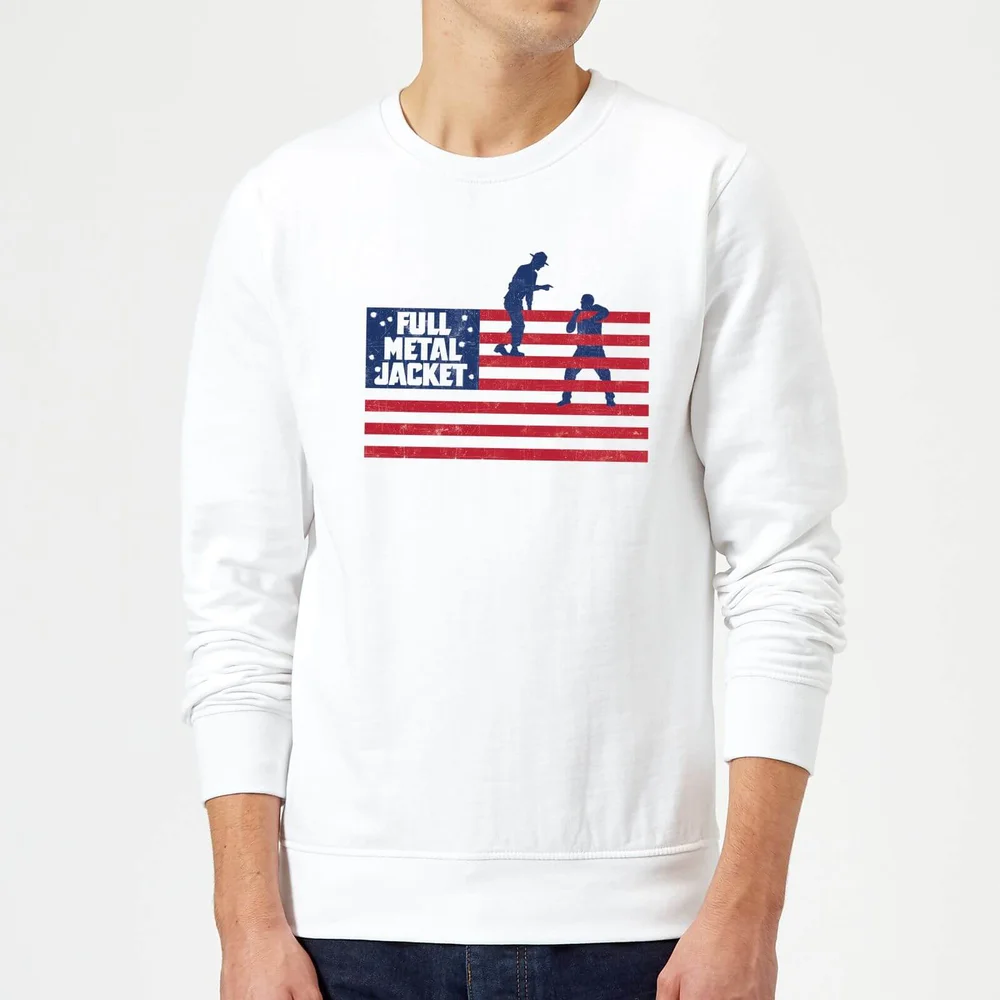 Full Metal Jacket American Stripes Sweatshirt - White - S Image 1