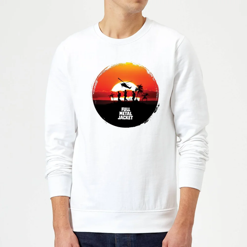 Full Metal Jacket Sunset Circle Sweatshirt - White - S Image 1